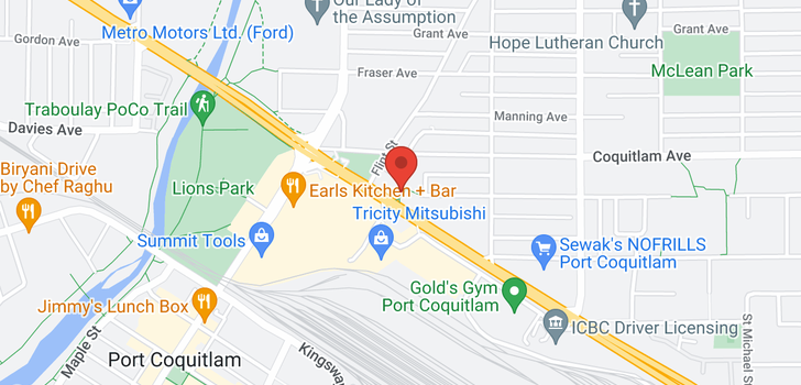 map of A231 2099 LOUGHEED HIGHWAY
